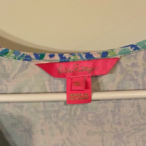 Lilly Pulitzer Sz XL Surf Blue Soleil It On Me Juliet Wrap Midi Dress - Picture 4 of 6